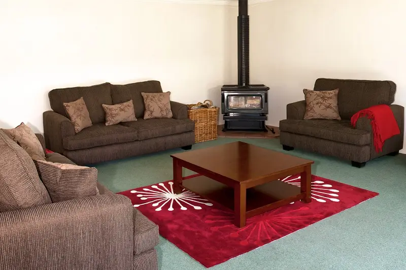 Large, Comfortable Lounge with Wood Fireplace