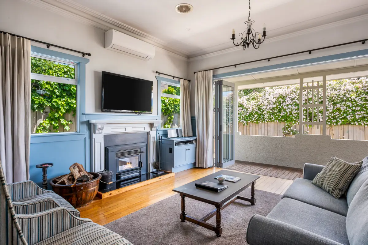 Cozy Lounge Area with Fireplace 