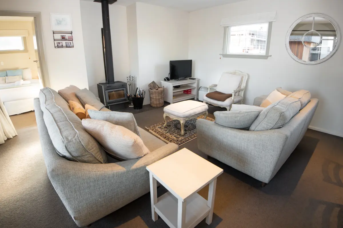 Cozy Lounge with Wood Fireplace