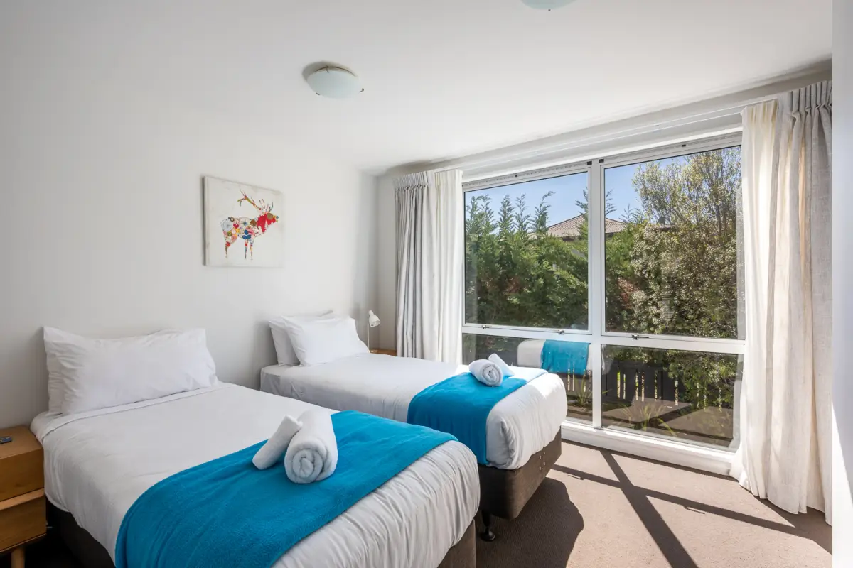 Twin Bedroom with Large Windows