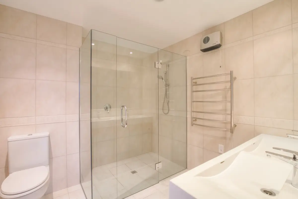 Bathroom with Walk in Glass Shower