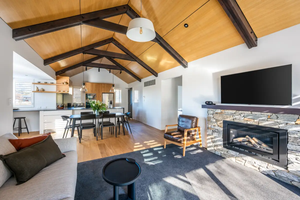 Open-Plan Living with Fireplace