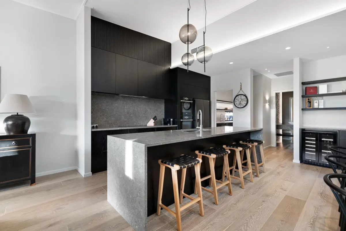 Large Modern Kitchen and Bar Seating 