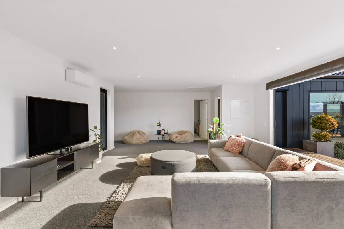 Cozy Lounge Area With Ranch Sliders