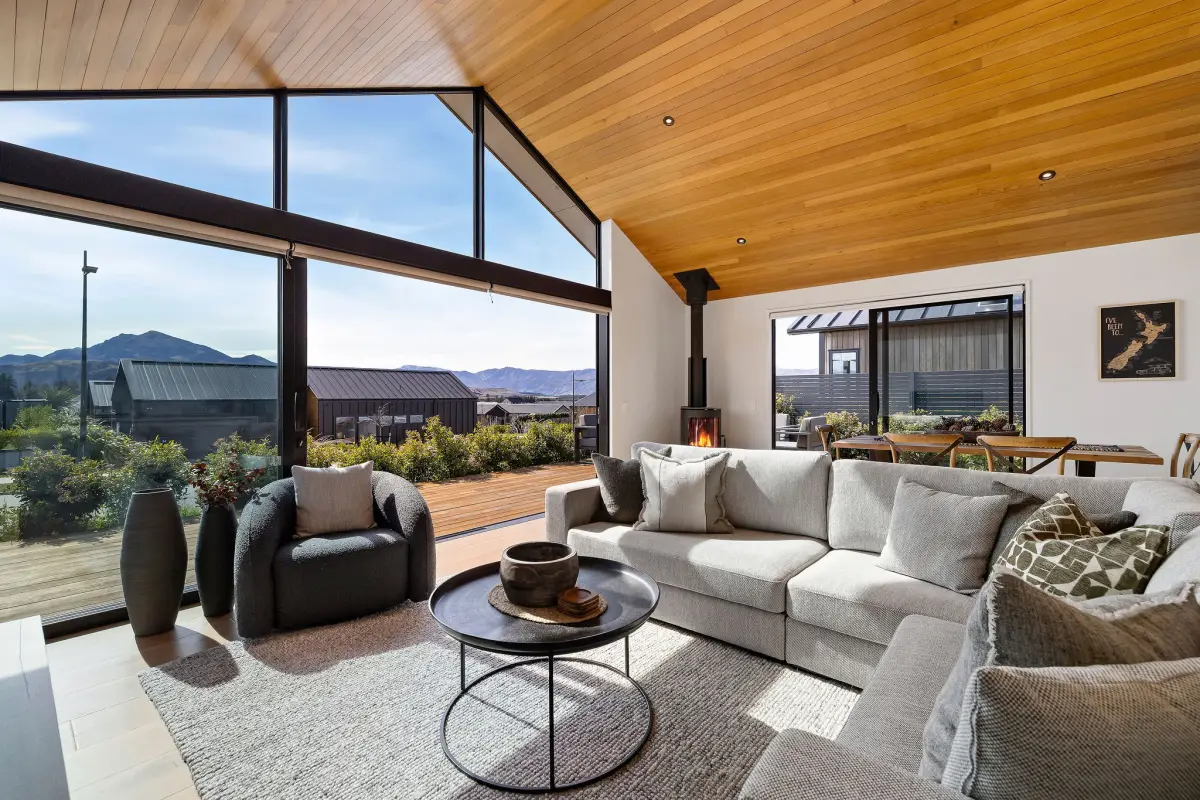 Bright-filled Lounge Area with Large Sliding Doors 