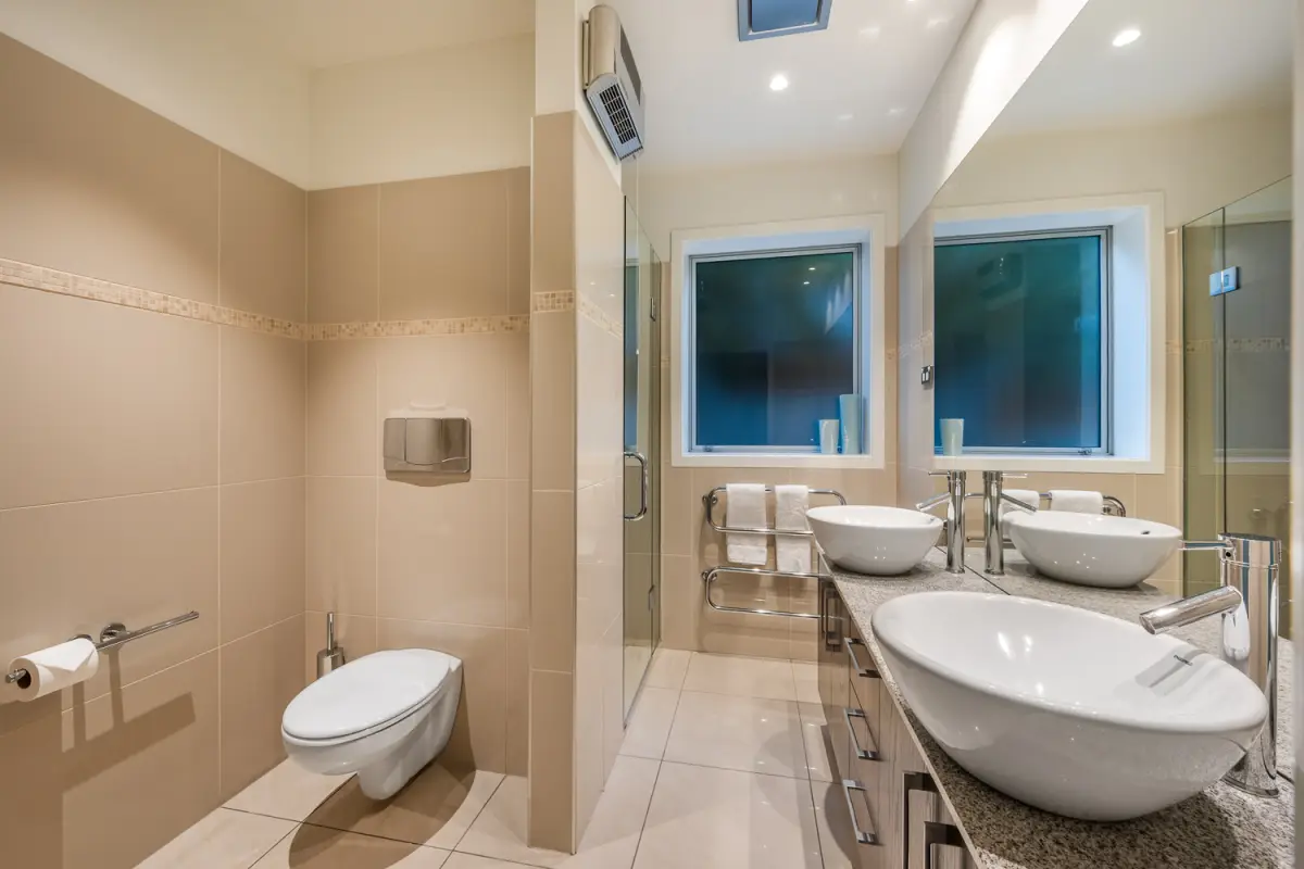 Main Bathroom with Glass Shower