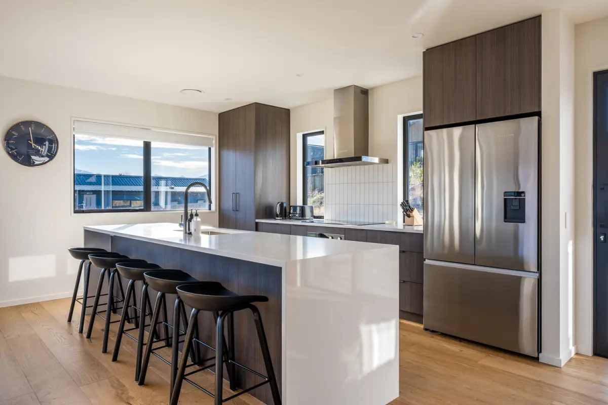 Modern Kitchen with Bar Seating 