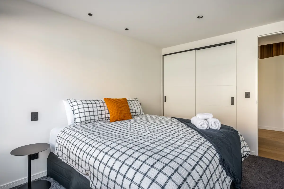 Cozy Guest Bedroom with Built-In Wardrobe 
